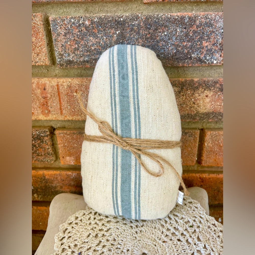 *Large Feed Sack Egg With Jute Bow